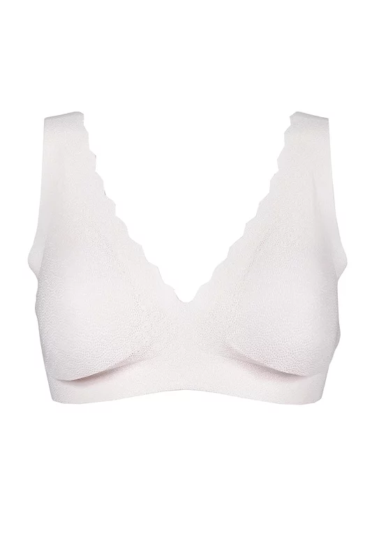 Women's Sloggi Zero Feel Seamfree Lace Bralette Angora Small
