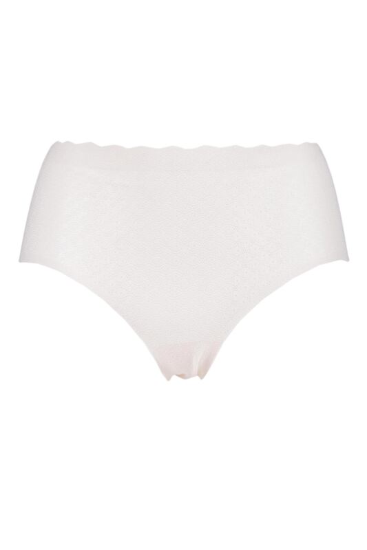Women's Sloggi Zero Feel Seamfree Lace High Waist Briefs Angora Small