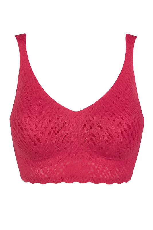 Women's 1 Pack Sloggi Zero Feel Bliss Bralette Berry L