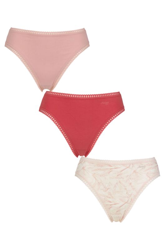 Women's 3 Pack Sloggi Go Crush High Leg Briefs