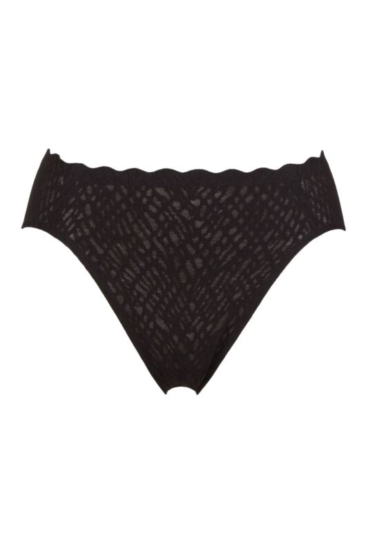 Women's 1 Pack Sloggi Zero Feel Bliss High Leg Briefs Black L