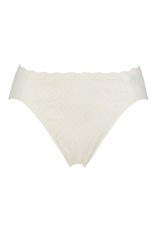 Women's 1 Pack Sloggi Zero Feel Bliss High Leg Briefs Silk White S