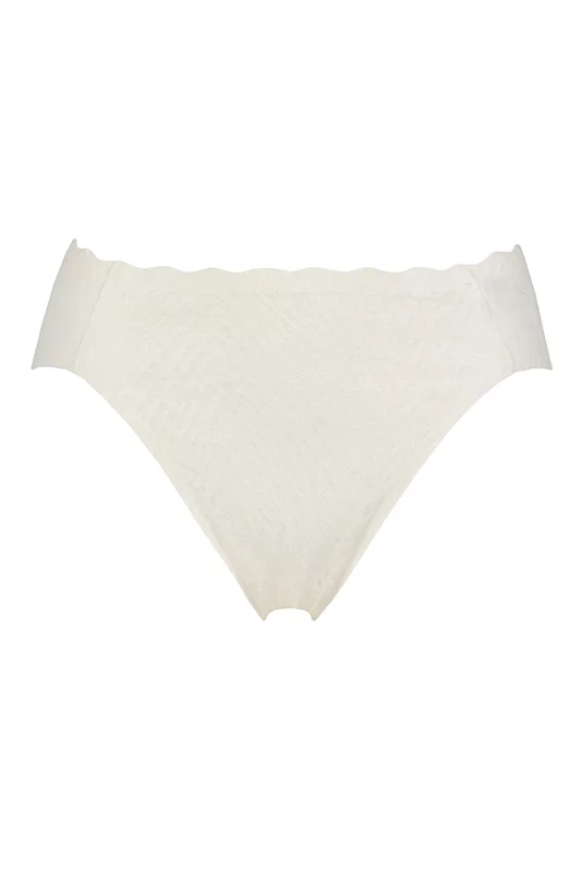Women's 1 Pack Sloggi Zero Feel Bliss High Leg Briefs Silk White S