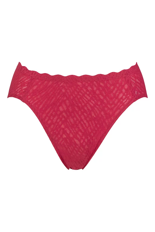 Women's 1 Pack Sloggi Zero Feel Bliss High Leg Briefs Berry S