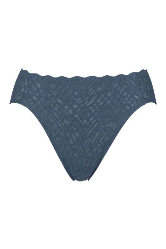 Women's 1 Pack Sloggi Zero Feel Bliss High Leg Briefs Smoky Blue L