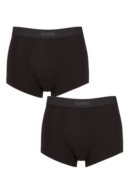 Mens 2 Pair Sloggi EVER Ease Hipster Trunks