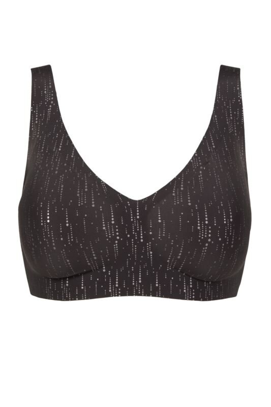 Women's 1 Pack Sloggi ZERO Feel 2.0 Festive Bralette Black Medium