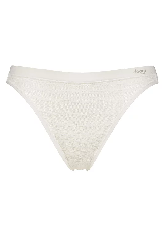 Womens 1 Pack Sloggi FREE evolve String Lace Thong Silk White L/XL