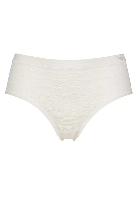 Womens 1 Pack Sloggi FREE Evolve Lace Hipster Silk White S/M