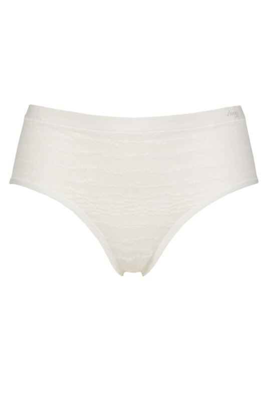 Womens 1 Pack Sloggi FREE Evolve Lace Hipster Silk White L/XL