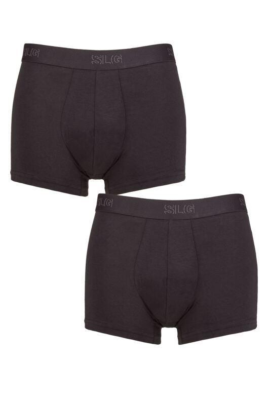 Mens 2 Pack Sloggi SLG Baselayer Trunks Charcoal S