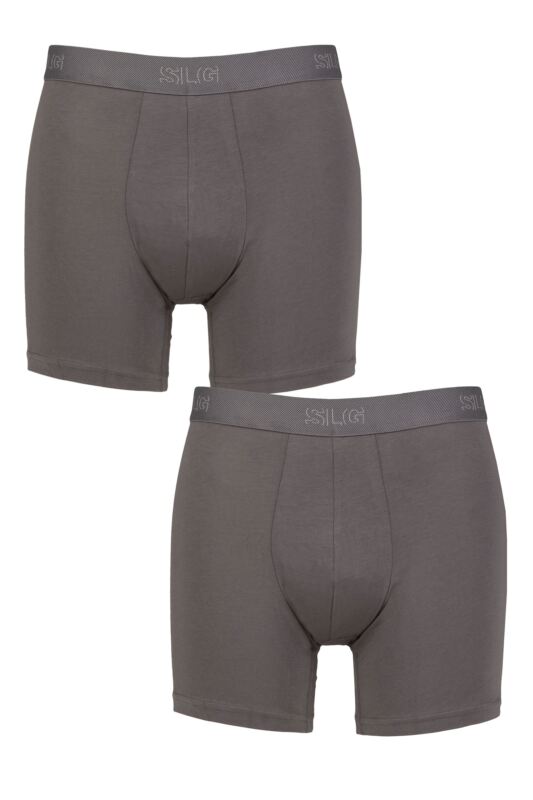 Mens 2 Pack Sloggi SLG Baselayer Boxer Shorts Shiver S