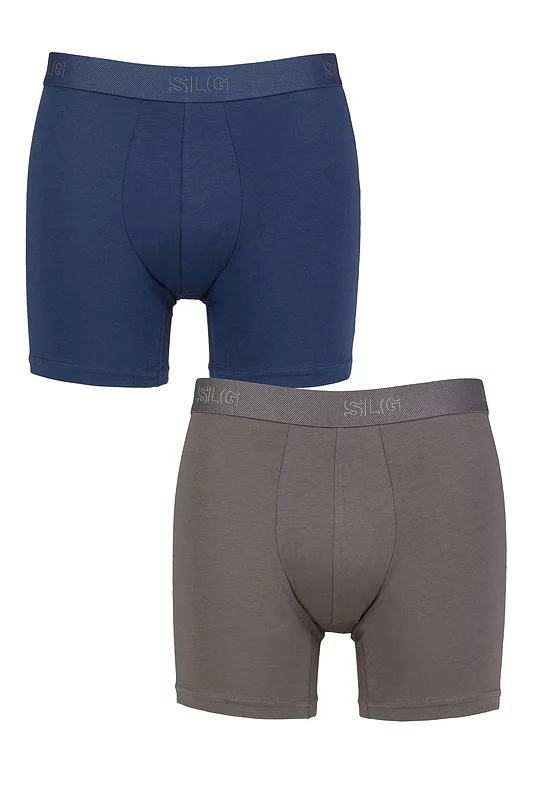 Mens 2 Pack Sloggi SLG Baselayer Boxer Shorts Multi L