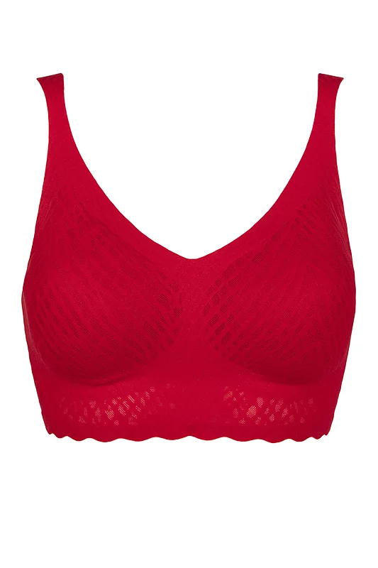 Women's 1 Pack Sloggi ZERO Feel Bliss Festive Bralette Shanghai Red Medium