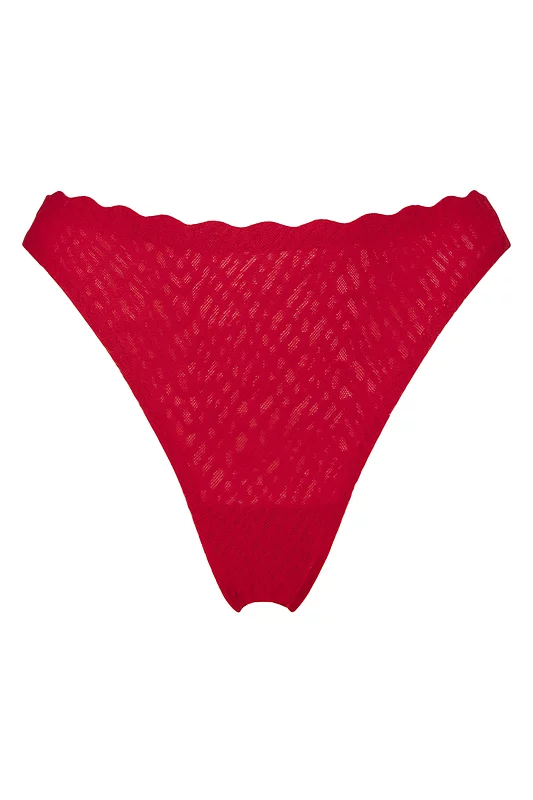 Women's 1 Pack Sloggi ZERO Feel Bliss Festive String Thong Shanghai Red Large