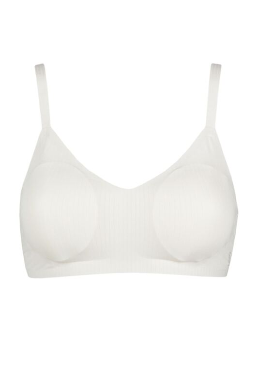 Women's 1 Pack Sloggi Zero Feel Pure Soft Bra Silk White Small
