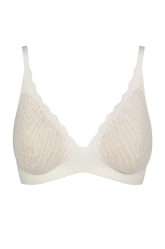Women's 1 Pack Sloggi Zero Feel Bliss THE UP Push Up Bra Silk White Medium