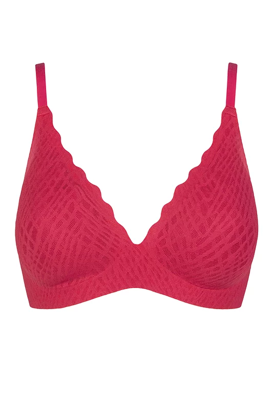 Women's 1 Pack Sloggi Zero Feel Bliss THE UP Push Up Bra Berry S