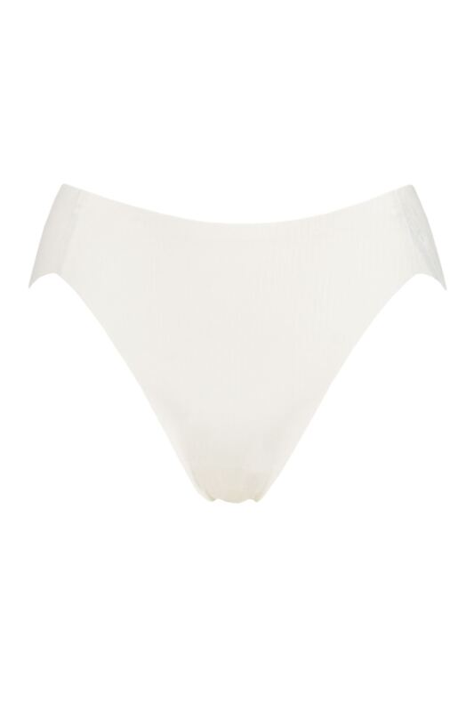 Women's 1 Pack Sloggi Zero Feel Pure High Leg Briefs Silk White Large