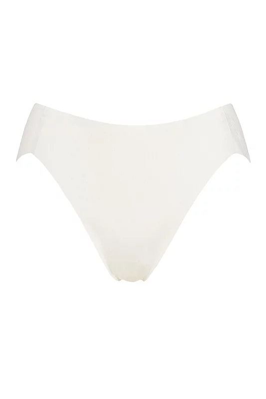 Women's 1 Pack Sloggi Zero Feel Pure High Leg Briefs Silk White Extra Large