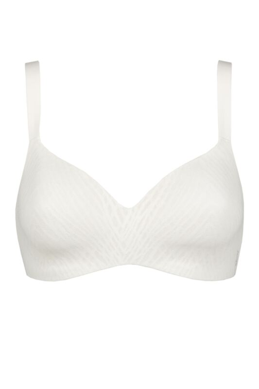 Women's 1 Pack Sloggi Zero Feel Bliss THE UP T-Shirt Bra Silk White M