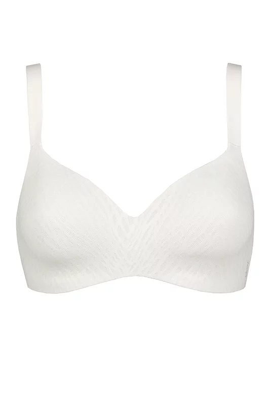 Women's 1 Pack Sloggi Zero Feel Bliss THE UP T-Shirt Bra Silk White L