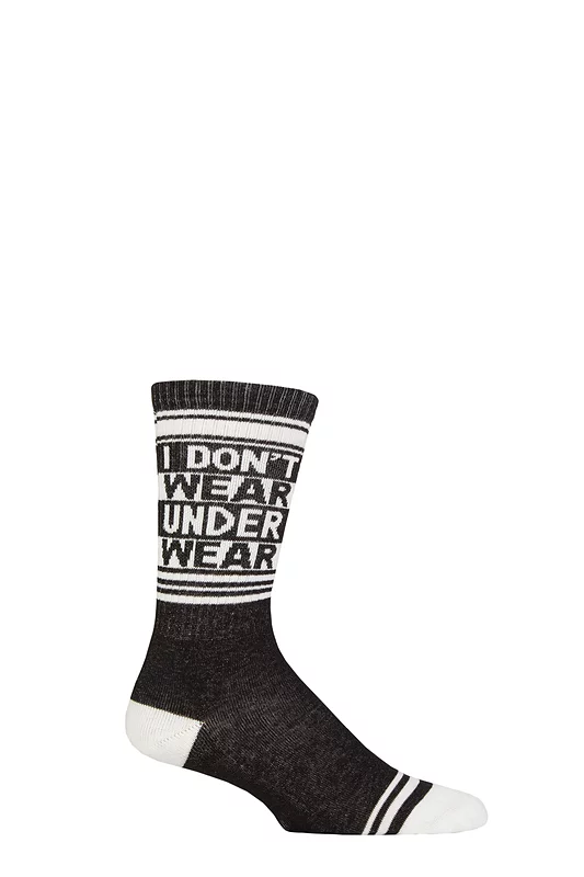Gumball Poodle 1 Pair I Don't Wear Underwear Cotton Socks