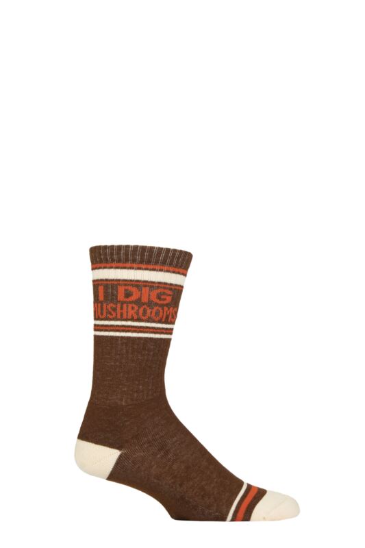 Gumball Poodle 1 Pair I Dig Mushrooms Cotton Socks