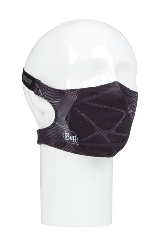 Adult 1 Pack BUFF Filter Mask Face Cover with 5 Replacement Filters Ape-x Black One Size