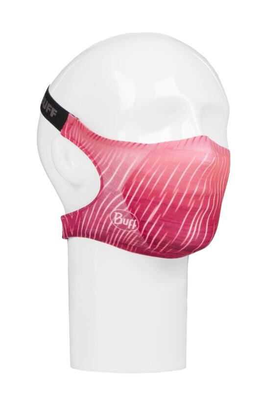 Adult 1 Pack BUFF Filter Mask Face Cover with 5 Replacement Filters Keren Flash Pink One Size