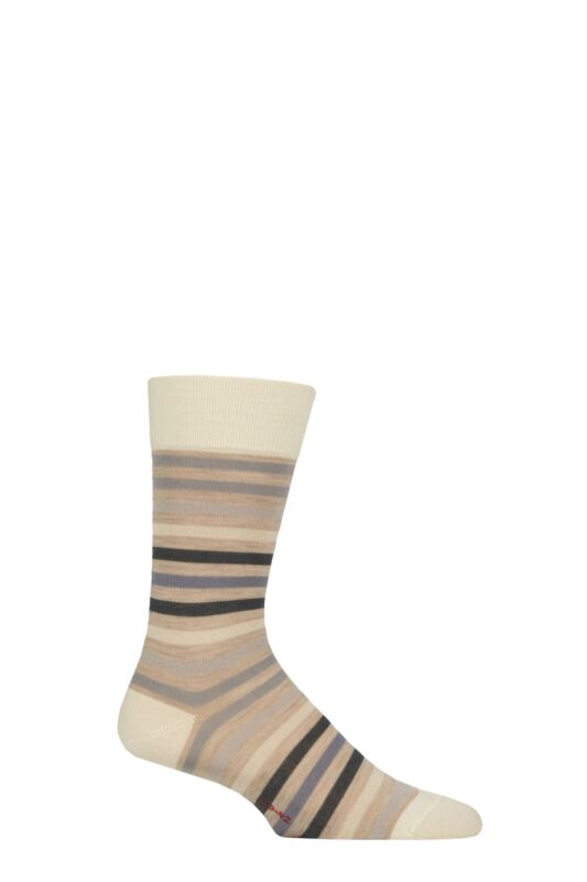 Mens 1 Pair Falke Tinted Stripe Wool Socks
