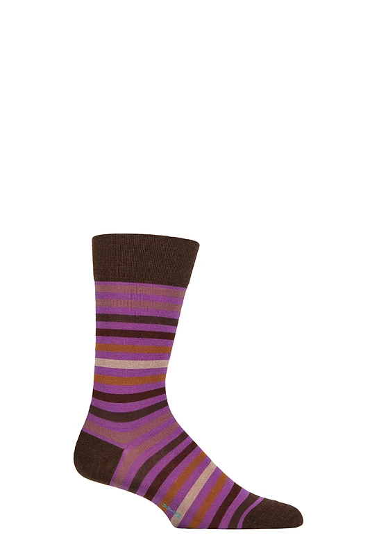 Mens 1 Pair Falke Tinted Stripe Wool Socks