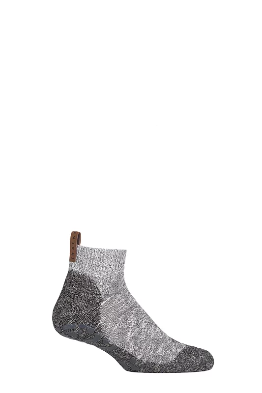 Mens 1 Pair Falke Lodge Homepad Cotton Socks with Grips