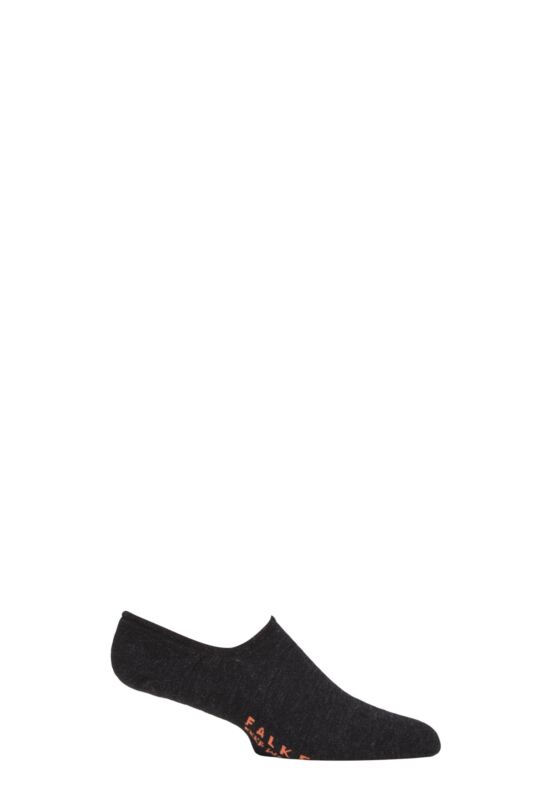 Mens 1 Pair Falke Keep Warm Virgin Wool Trainer Socks Anthracite Melange 4-5 Mens