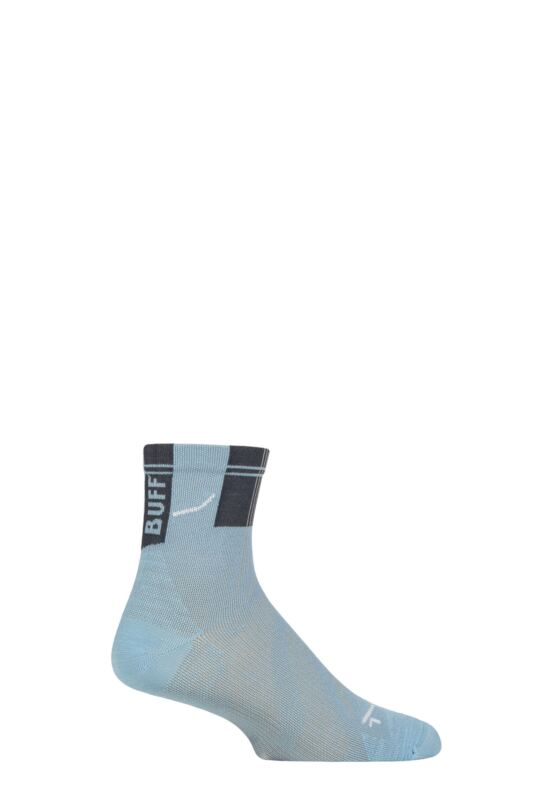 Mens and Women's 1 Pair BUFF Run COOLNET® Quarter Length Socks Blue S