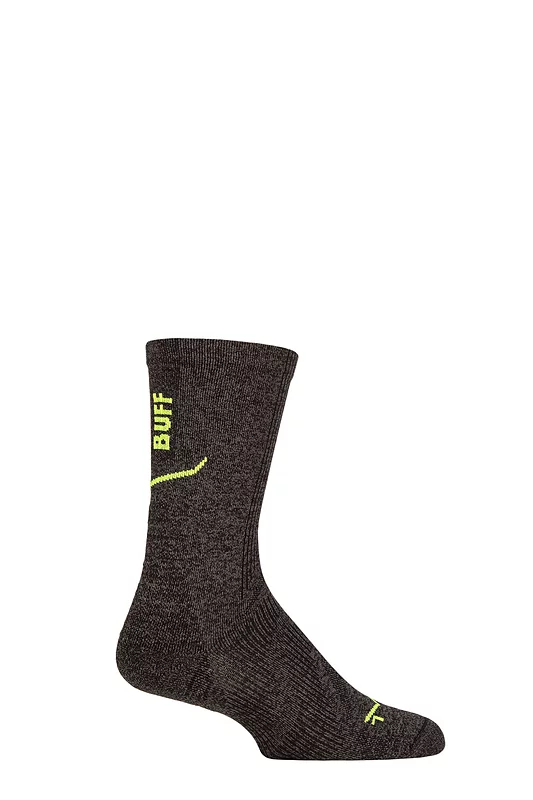 Mens and Women's 1 Pair BUFF Run Hike DRYFLX® Crew Length Socks