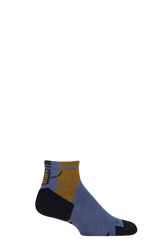 Mens and Women's 1 Pair BUFF Hike Merino Lightweight Quarter Length Socks Blue XL