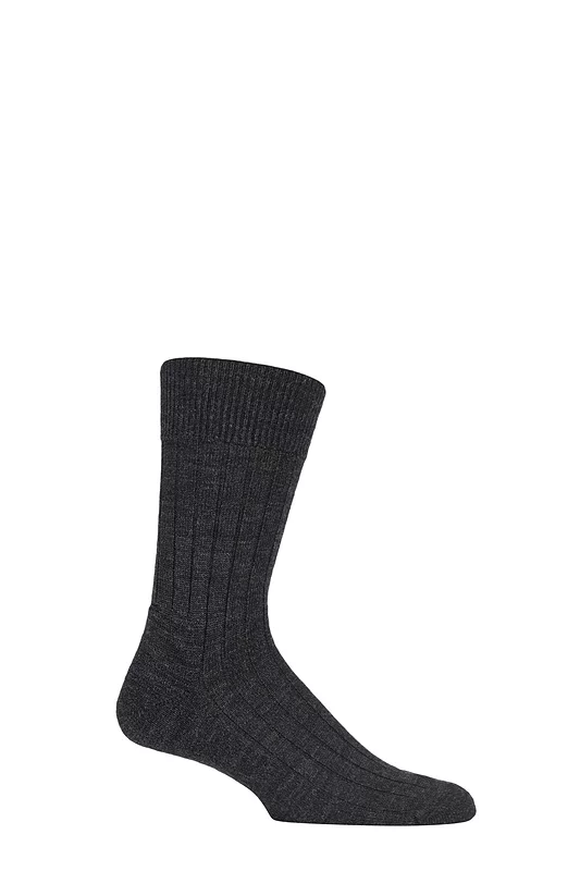Mens 1 Pair Falke Teppich Im Schuh 'Carpet In Shoe' Virgin Wool Ribbed Socks