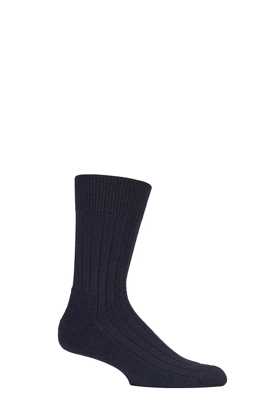 Mens 1 Pair Falke Teppich Im Schuh 'Carpet In Shoe' Virgin Wool Ribbed Socks