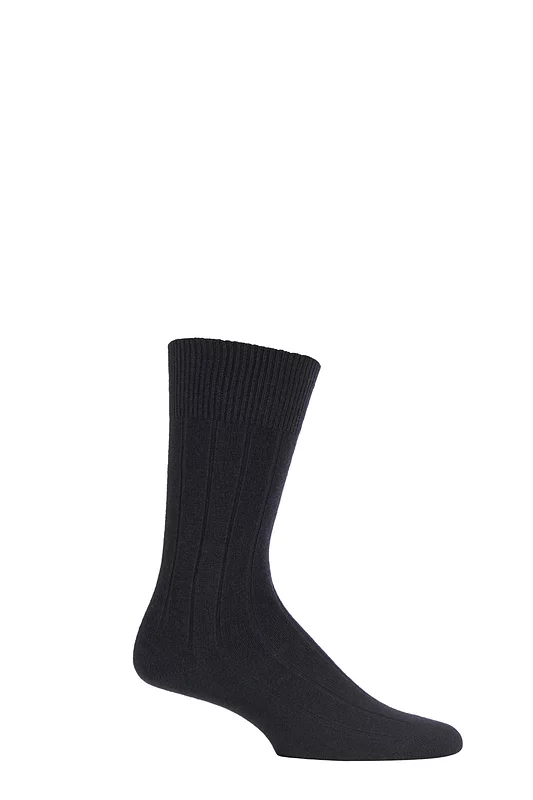 Mens 1 Pair Falke Lhasa Rib Cashmere Blend Casual Socks