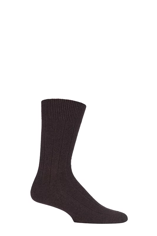Mens 1 Pair Falke Lhasa Rib Cashmere Blend Casual Socks