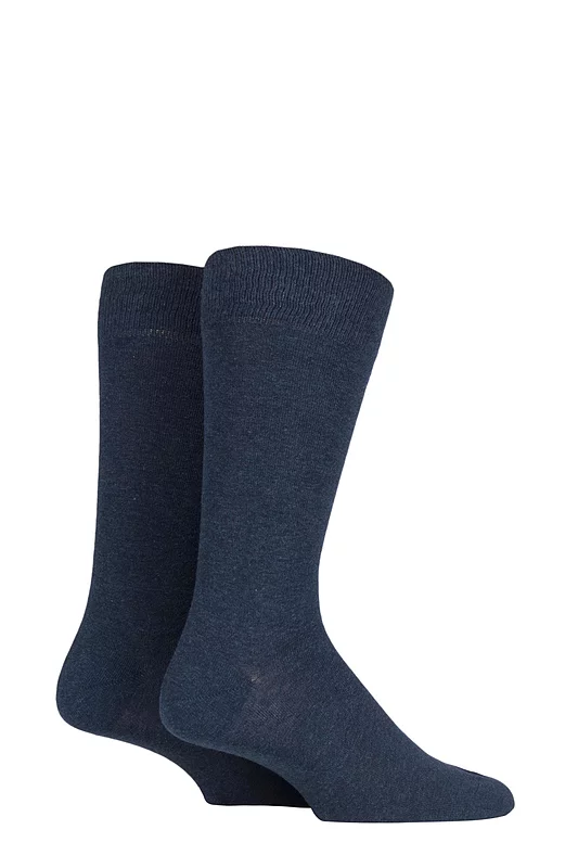 Mens 2 Pair Falke Swing Plain Cotton Socks