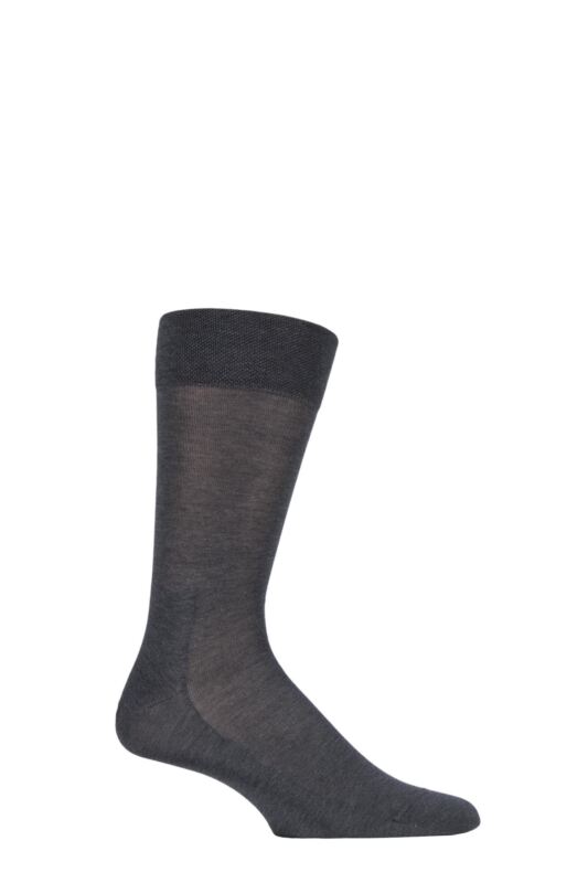 Mens 1 Pair Falke Sensitive Malaga with Pressure Free Top Socks