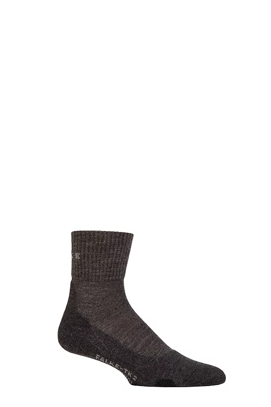 Mens 1 Pair Falke TK2 Wool Short Trekking Socks