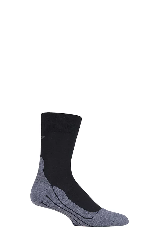 Mens 1 Pair Falke RU4 Cushioned Wool Sports Crew Socks