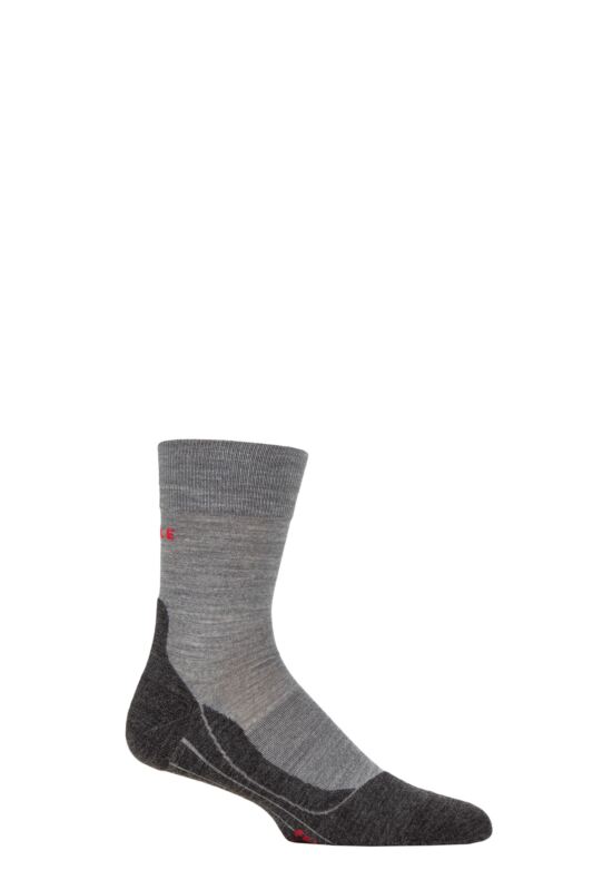 Mens 1 Pair Falke RU4 Cushioned Wool Sports Crew Socks