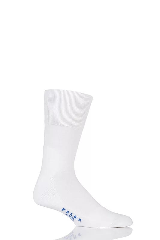 Mens and Women's 1 Pair Falke Sport Spirit Run Crew Socks White 42-43