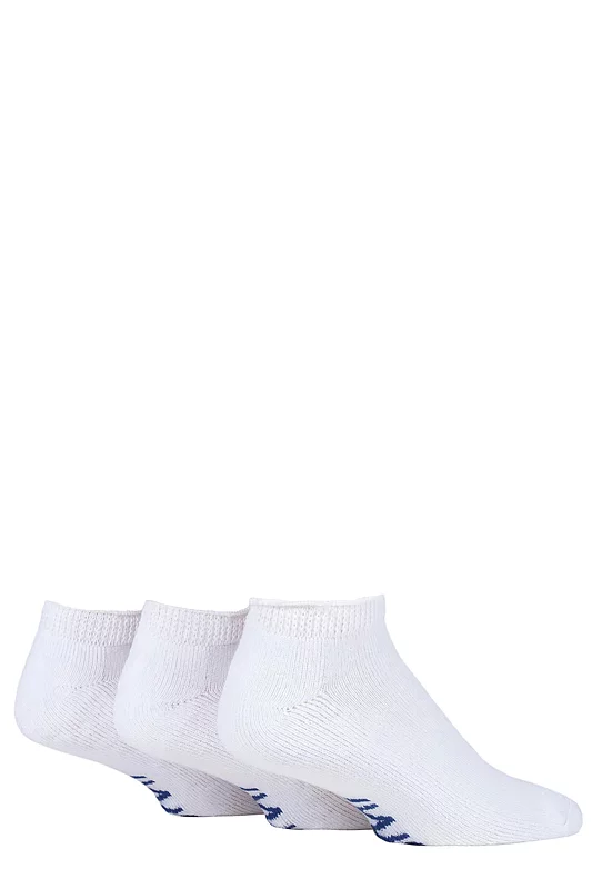 Mens 3 Pair IOMI FootNurse Cushioned Foot Diabetic Trainer Socks White 9-11 Mens