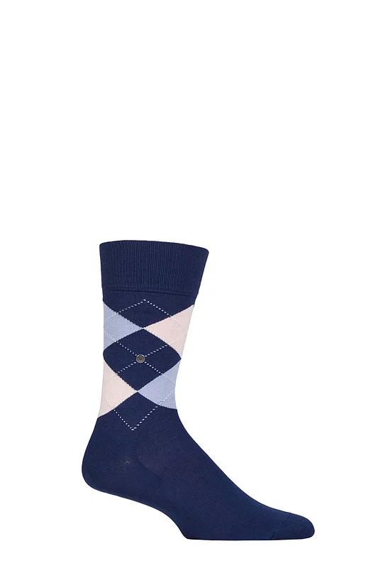 Mens 1 Pair Burlington Manchester Argyle Cotton Socks
