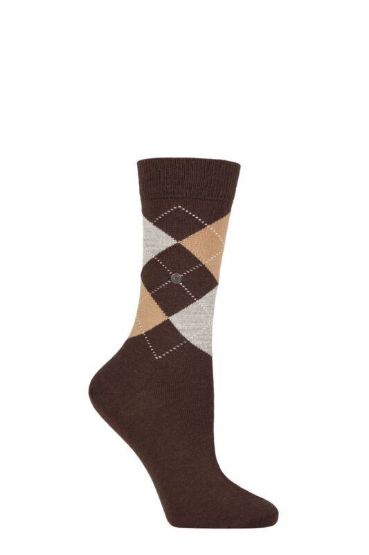 Women's 1 Pair Burlington Marylebone Argyle Wool Socks